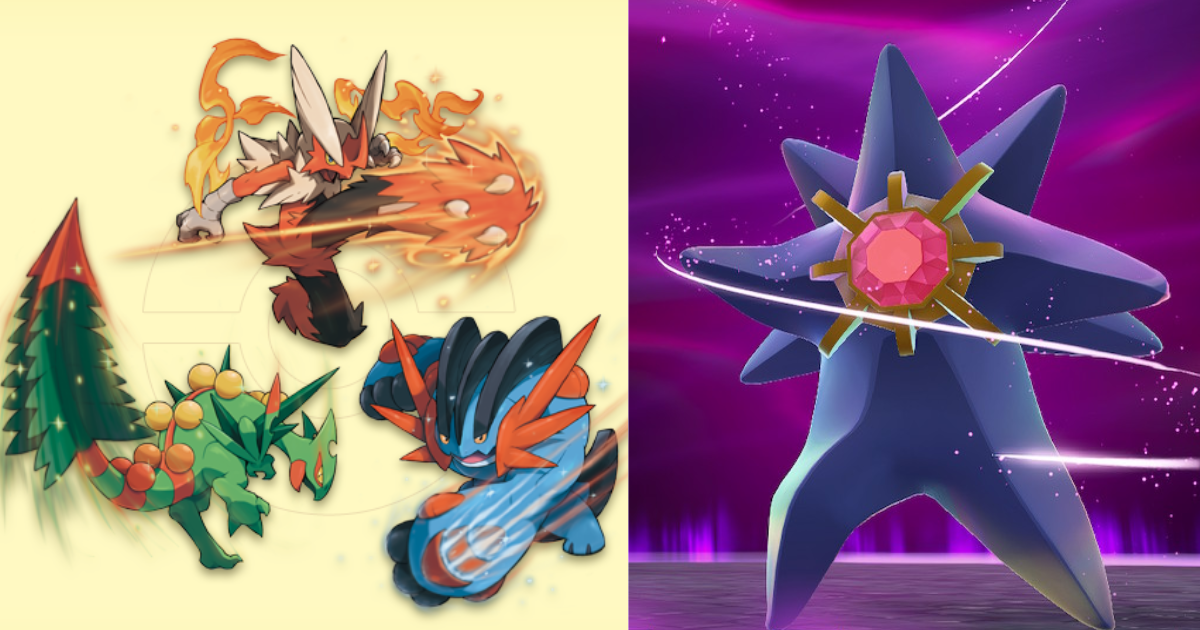 左がオメガルビー・アルファサファイア、右がZA。メガシンカの比較画像。